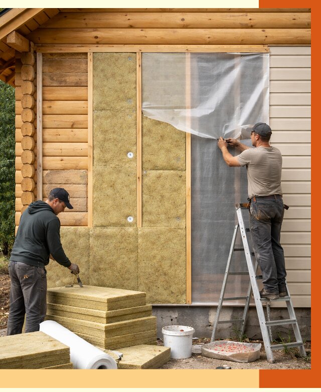 Утепление дома из бруса в Ялте от 3831 руб./м2 — работы под ключ | ТепломастерЯлт