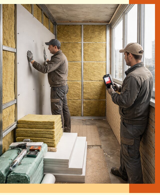 Утепление балкона в Ялте от 4597 руб. под ключ | ТепломастерЯлт