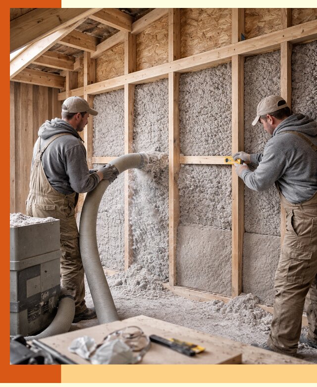 Утепление эковатой стен, потолков и перекрытий в Ялте